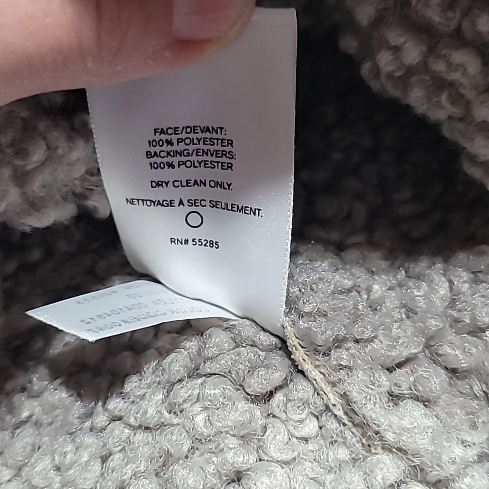 NEW EXPRESS $248 GRAY WATER RESISTANT SHERPA LINED PEACOAT JACKET SZ XL TALL - Picture 4 of 5